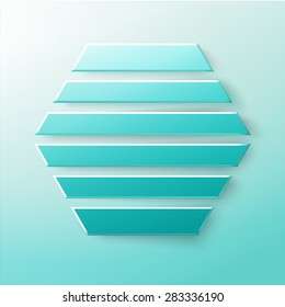 Bright Blue - Turquoise Hexagonal Banner Graphics 