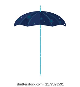 bright blue umbrella over white