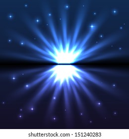 Bright blue vector explode