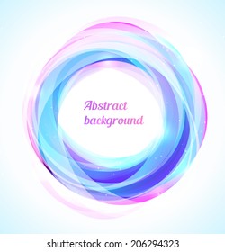 Bright blue vector swirl 