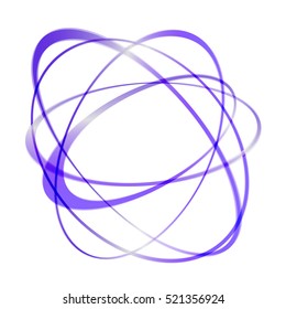 bright blue violet abstract swirl tornado moving circles. vector illustration