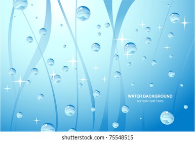 Bright blue water tank, vector