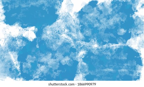 hellblauer Aquarell, Vektorgrafik.