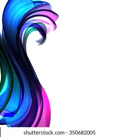 bright blue wave with a deep contrast of light and shadow vector