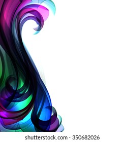 bright blue wave with a deep contrast of light and shadow vector