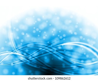 Bright blue wave design. Vector background