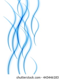 Fundo abstrato de ondas azuis brilhantes. Ilustração de design de vetor