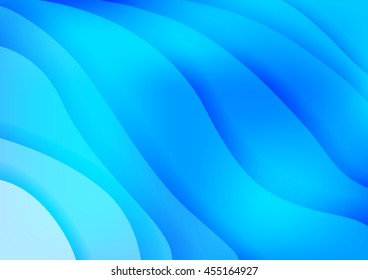 Bright blue waves abstract background