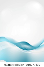 Diseño de fondo ondulado azul brillante. Ilustración del vector