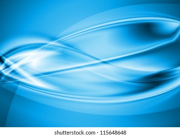 Diseño ondulado azul brillante. Fondo vectorial Eps 10