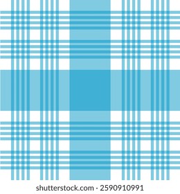 Bright blue and white gingham-style plaid pattern. Perfect for summer designs, children’s fashion, party decor, and beach-inspired projects. Seamless and cheerful.