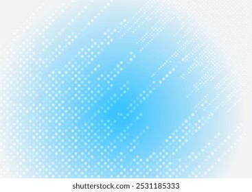 Fondo futurista abstracto de puntos Pequeños azules y blancos brillantes. Diseño gráfico de Vector