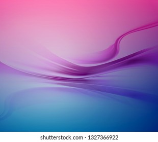 Bright blue and white vector modern futuristic background with abstract waves and gradient