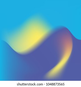 Bright blue-violet-yellow colored mesh gradient background