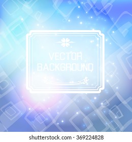 Bright blurred abstract blue background with sparkle.