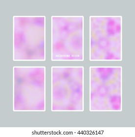 Bright blurred backgrounds set for design you can use saa gift card, cover book 