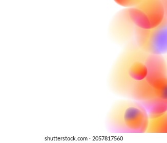 Bright Blurred Ball With White Background With Gradient Background, Vector Illustration