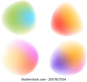 Bright Blurred Balls And White Background With Gradient Background, Vector Illustration