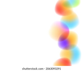 Bright Blurred Balls With White Background With Gradient Background, Vector Illustration