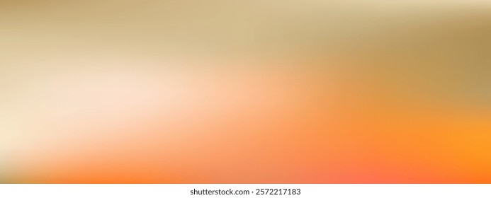 bright blurred gold and orange background as fabric folds. template for autumn or halloween banner. vector mesh illustration