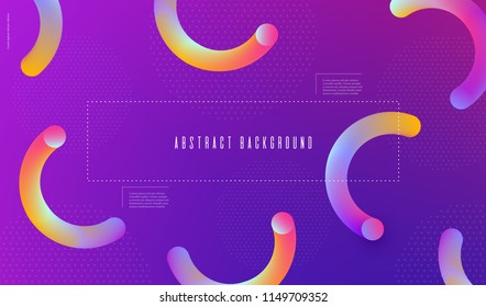 Bright blurred gradient wallpaper with abstract geometric shapes. Trendy abstract background. Creative design for posters banners flyers presentation covers web etc. Vector EPS10