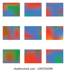 Bright blurred graphics from various combinations of colors and shades.