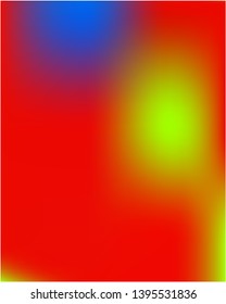 Bright blurred graphics from various combinations of colors and shades. Vector illustration flat. Interesting splash and spreading spot. Red color spots that form a bright blurred graphics.