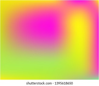 Bright blurred graphics from various combinations of colors and shades. Vector illustration invite. Juicy splash and spreading spot. Yellow color spots that form a bright blurred graphics.