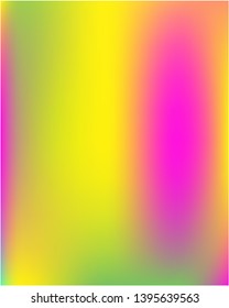 Bright blurred graphics from various combinations of colors and shades. Vector illustration shape. Juicy splash and spreading spot. Yellow color spots that form a bright blurred graphics.