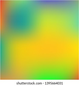 Bright blurred graphics from various combinations of colors and shades. Nice splash and spreading spot. Vector illustration flat. Yellow color spots that form a bright blurred graphics.