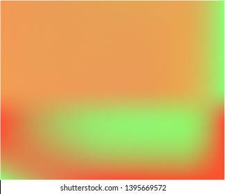 Bright blurred graphics from various combinations of colors and shades. Vector illustration cover. Random splash and spreading spot. Orange color spots that form a bright blurred graphics.