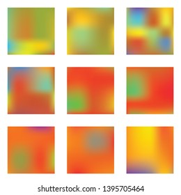 Bright blurred graphics from various combinations of colors and shades. Pretty splash and spreading spot. Vector illustration flat. Yellow color spots that form a bright blurred graphics.