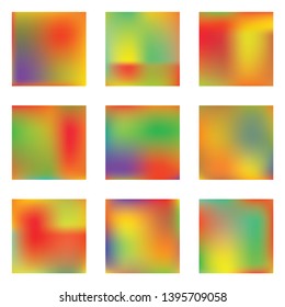 Bright blurred graphics from various combinations of colors and shades. Vector illustration layout. Interesting splash and spreading spot. Red color spots that form a bright blurred graphics.