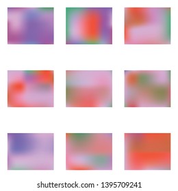 Bright blurred graphics from various combinations of colors and shades. Vector illustration show. Magic splash and spreading spot. Violet color spots that form a bright blurred graphics.