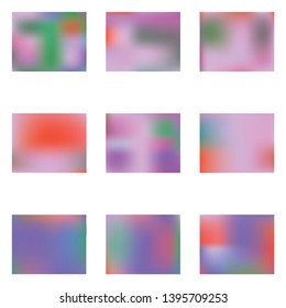 Bright blurred graphics from various combinations of colors and shades. Vector illustration shape. Unreal splash and spreading spot. Violet color spots that form a bright blurred graphics.