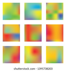 Bright blurred graphics from various combinations of colors and shades. Unreal splash and spreading spot. Vector illustration space. Red color spots that form a bright blurred graphics.