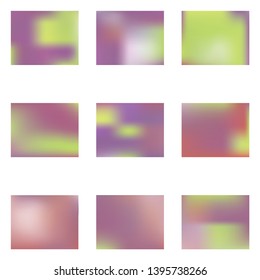 Bright blurred graphics from various combinations of colors and shades. Vector illustration concept. Startling splash and spreading spot. Violet color spots that form a bright blurred graphics.