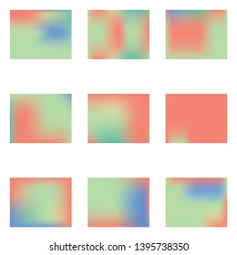 Bright blurred graphics from various combinations of colors and shades. Vector illustration flyer. Creative splash and spreading spot. Green color spots that form a bright blurred graphics.