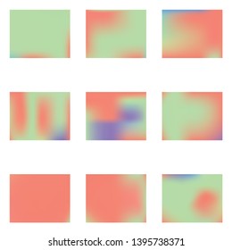 Bright blurred graphics from various combinations of colors and shades. Vector illustration show. Startling splash and spreading spot. Green color spots that form a bright blurred graphics.