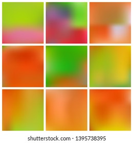 Bright blurred graphics from various combinations of colors and shades. Vector illustration shape. Startling splash and spreading spot. Orange color spots that form a bright blurred graphics.