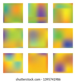 Bright blurred graphics from various combinations of colors and shades. Strange splash and spreading spot. Vector illustration layout. Orange color spots that form a bright blurred graphics.