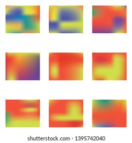 Bright blurred graphics from various combinations of colors and shades. Startling splash and spreading spot. Vector illustration presentation. Yellow color spots that form a bright blurred graphics.