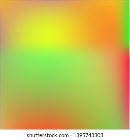 Bright blurred graphics from various combinations of colors and shades. Strange splash and spreading spot. Vector illustration flyer. Yellow color spots that form a bright blurred graphics.