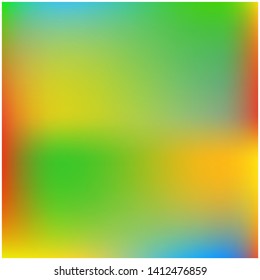 Bright blurred graphics from various combinations of colors and shades. Vector illustration shape. Nice splash and spreading spot. Yellow, green and red color spots that form a bright blurred graphics.