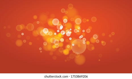 Bright blurred lights vector transparent effect illustration, abstract bokeh background with depth of field effect.