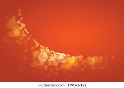 Bright blurred lights vector transparent effect illustration, abstract bokeh background with depth of field effect with copy space frame.