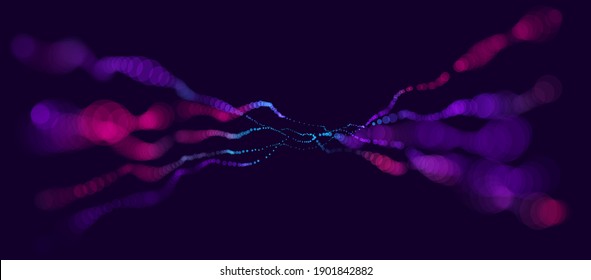 Bright blurred lights vector transparent effect illustration, abstract bokeh background with depth of field effect, city nightlife, festive and dreamy.