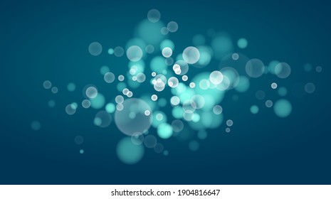 Bright blurred lights vector transparent effect illustration, abstract bokeh background with depth of field effect.