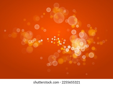 Bright blurred lights vector transparent effect illustration, abstract bokeh background with depth of field effect.