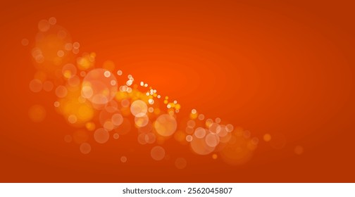 Bright blurred lights vector transparent effect illustration, abstract bokeh background with depth of field effect.